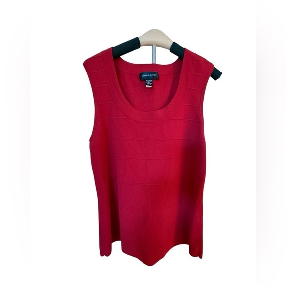 Cable & Guage Ladies red sleeveless knit top - size xl - Picture 1 of 4